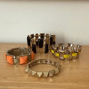 Set of Statement Bracelets - 4 items total
